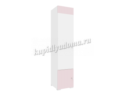 Шкаф комбинированный Алиса с 2 дверями 332.21 исп.1 (Белый/Розовый)