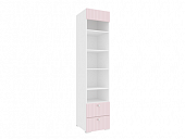 Шкаф комбинированный Алиса с ящиками 332.21 исп.2 (Белый/Розовый)