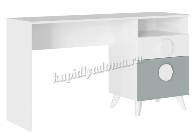 Стол письменный Кубо СП-001 (Белый/Грин Грей Софт)
