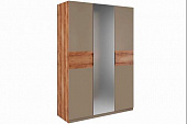 Шкаф для одежды Рамона 3-х створчатый с зеркалом (Дуб кельтский/Бежевый)